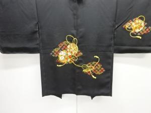 未使用品　薬玉に花模様刺繍絵羽織